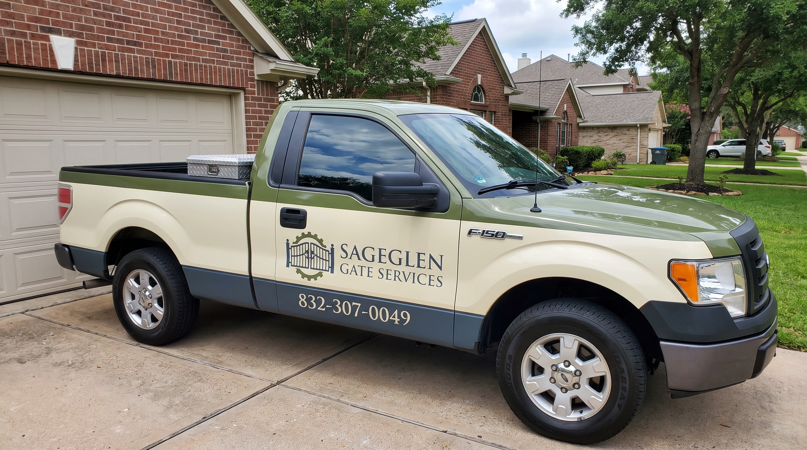 Gate technician performing gate installation in Sugar Land TX